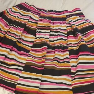 Eloquii Multicolor Striped A-Line Skirt